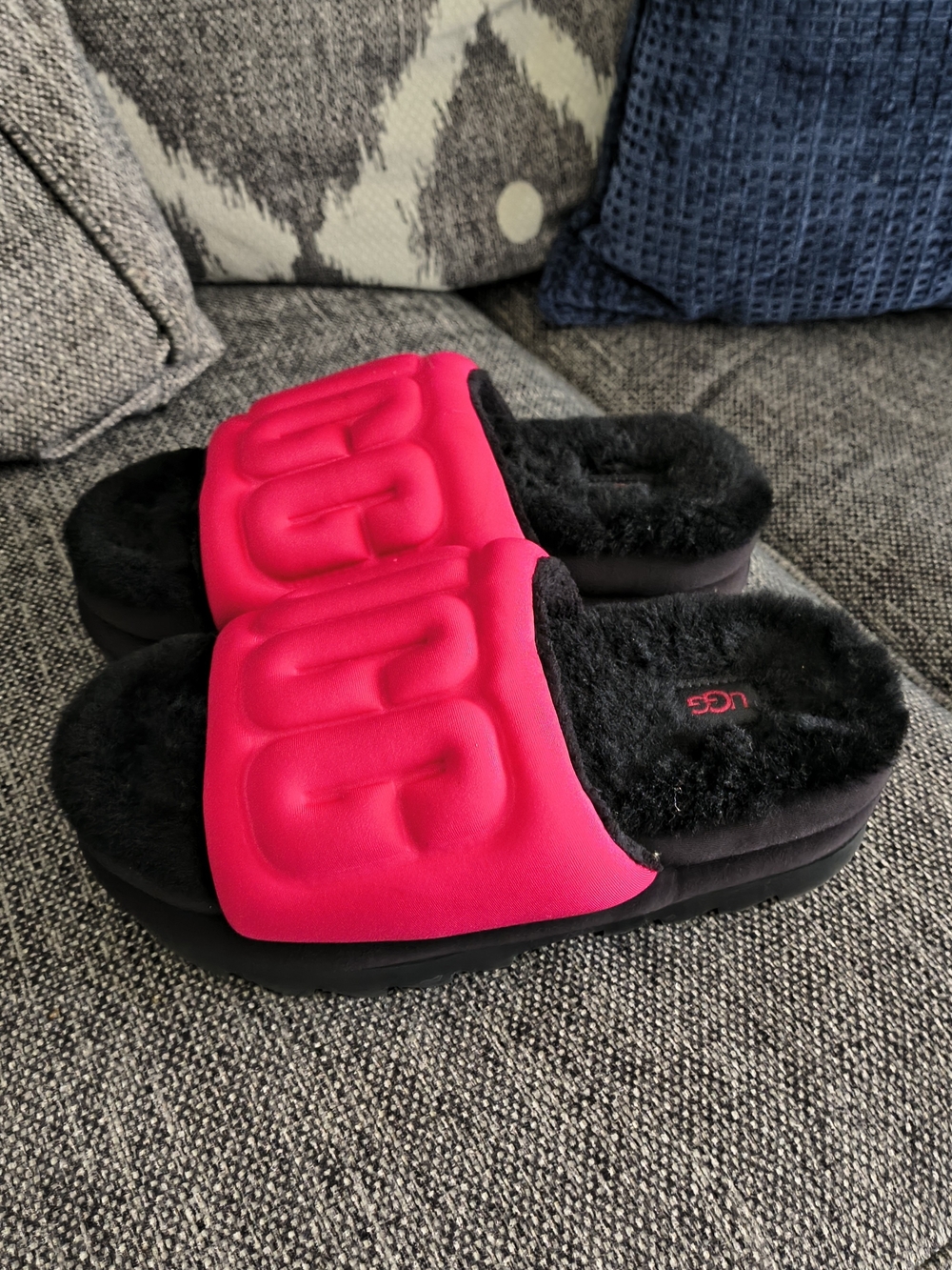 UGG Pink Maxi Slide Slippers